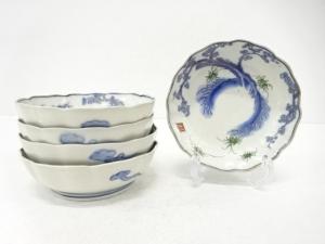 古伊万里　染付　松竹梅　なます皿　5客揃